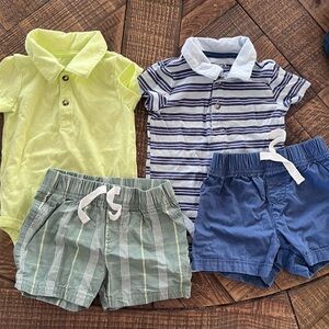 Carters Baby Boy Summer, Spring Clothing Bundle